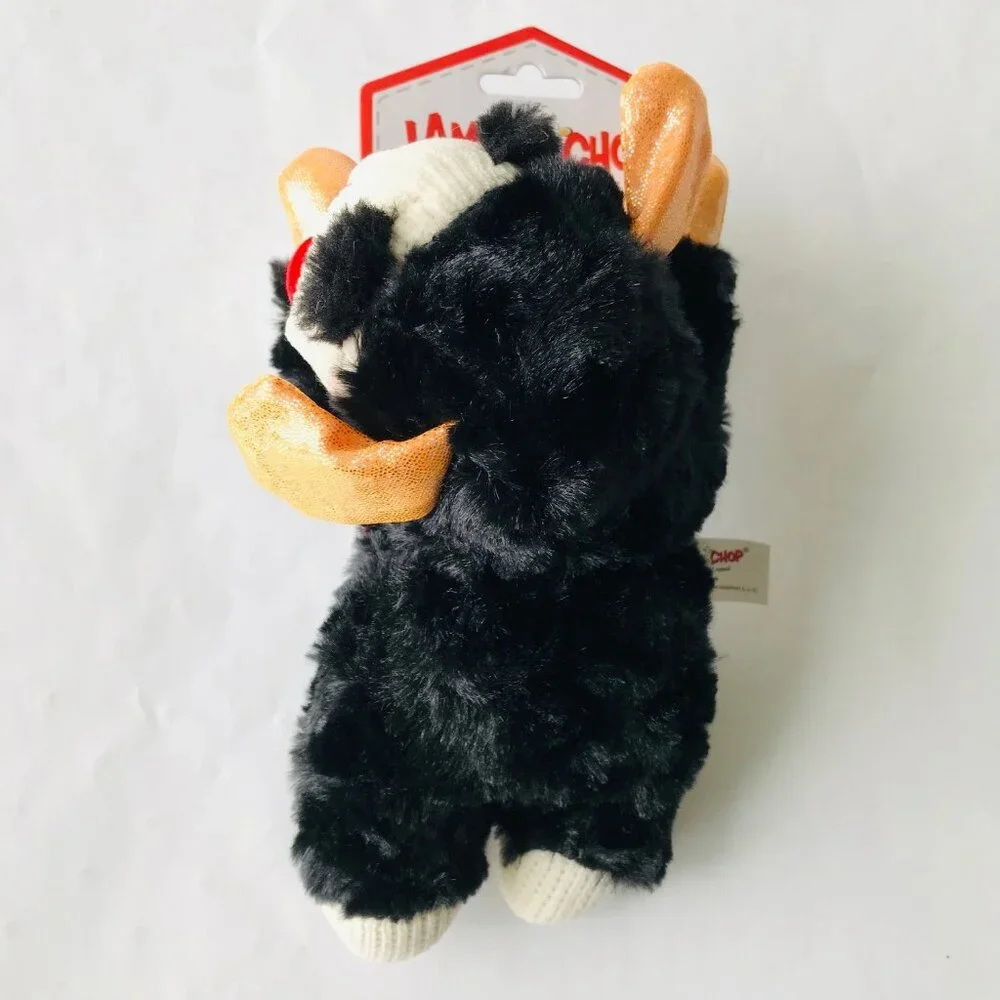 Dog Multipet Black LAMB CHOP w Orange nail DOG Toys Squeak Size : 8 